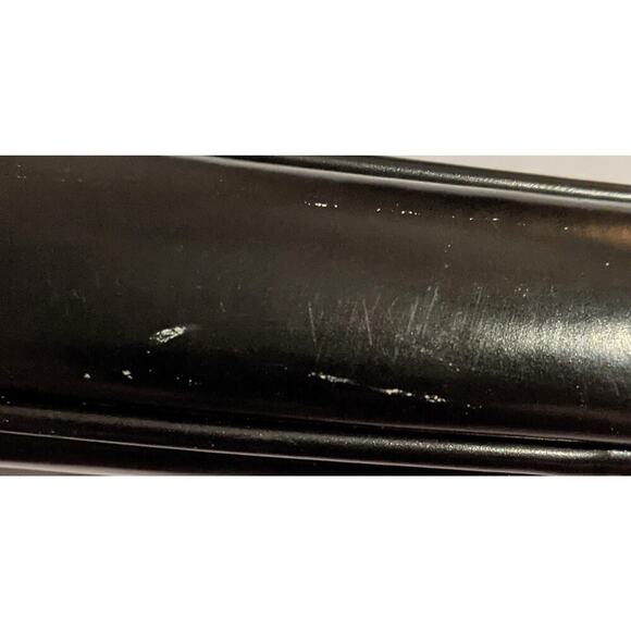 Nine West Black Vegan Patent Leather Convertible Shoulder Bag Clutch Chain Strap - Picture 14 of 15